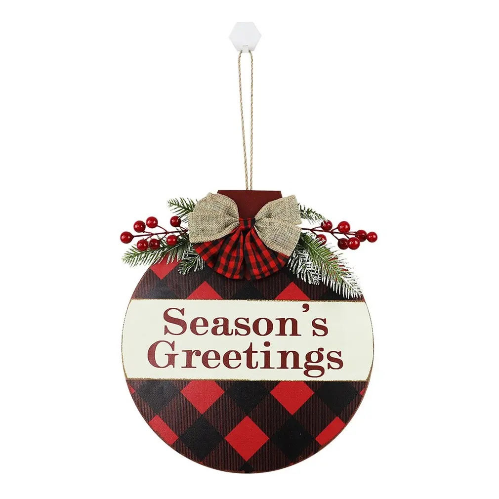 

Red Fruit Lattice Doorplate For Christmas Decoration Fine Workmanship Christmas Pendant Hoilday Gift