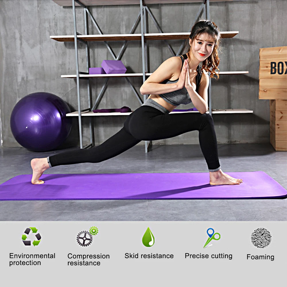 2019 10 мм Экстра толстый нескользящий коврик для йоги 183 см * 61 коврики женщин и
