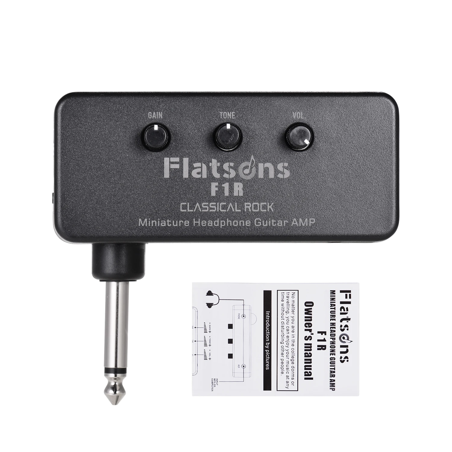 

Flatsons F1R Mini Headphone Guitar Amp Amplifier with 3.5mm Headphone Jack AUX Input Plug-and-Play Guitar Accessories