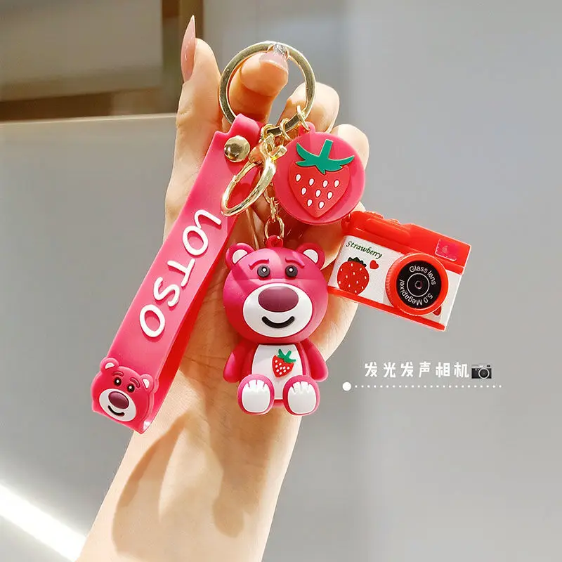 

Cute bear key chain couple gift car key chain bag Pendant Gift pink key chain