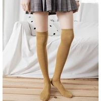 1 pairs fashion women socks spring summer casual cotton thigh high over the knee sexy stockings for women girls warm knee socks