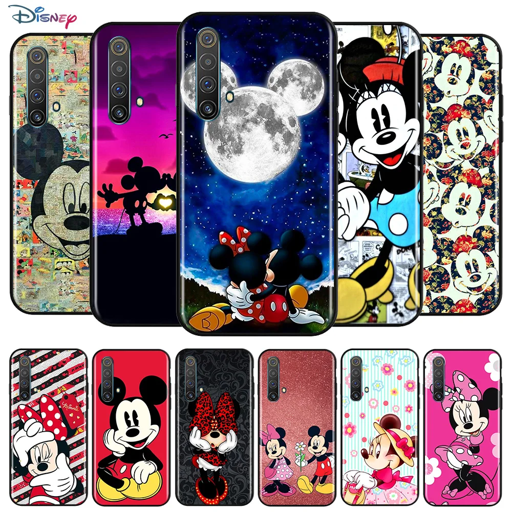 

Disney Cartoon Animation Minnie Mickey Mouse For OPPO Reno 5 4 Lite 3 Pro Plus SE A 10X Zoom 2 Z F ACE 5G Soft Black Phone Case