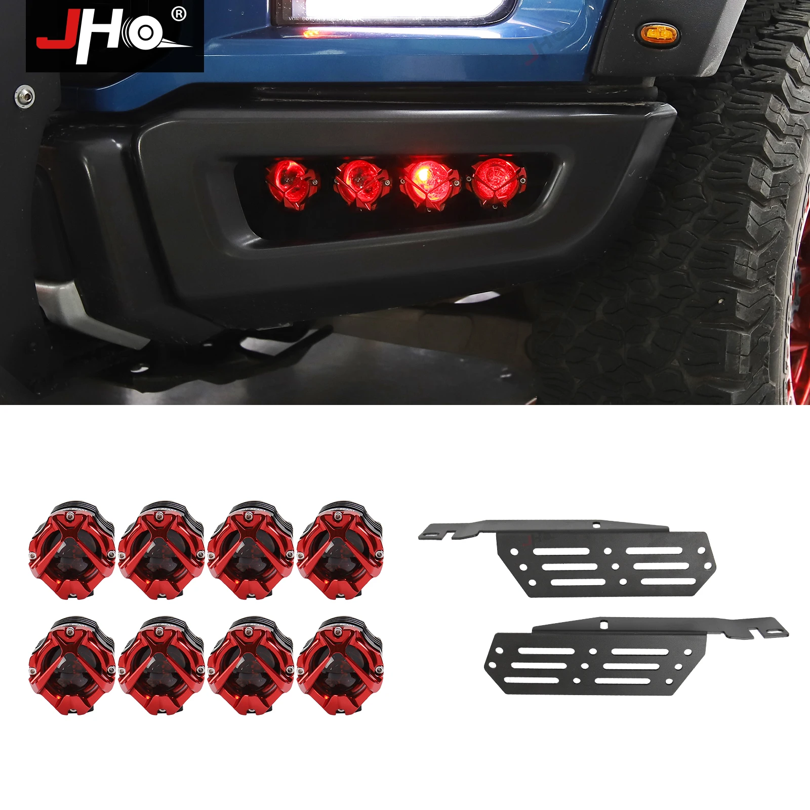 

JHO Demon Eye LED Front Fog Lamp DRL Daytime Running Light For Ford F150 RAPTOR 2017-2020 2019 2018 Car Accessories
