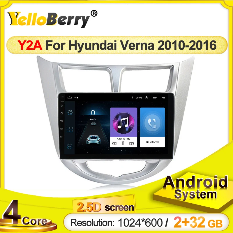 Для Hyundai Solaris accent Verna i25 автомобильный dvd IPS Android с gps навигацией Радио Видео стерео