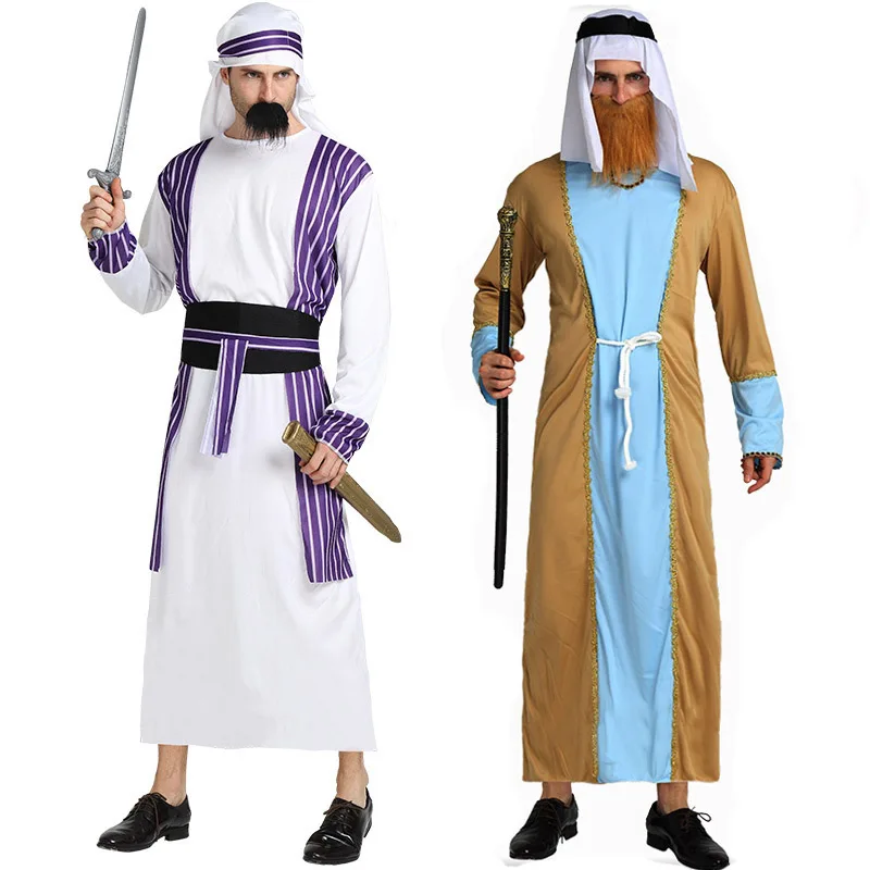 Вечерние костюмы для взрослых женщин и мужчин на Хэллоуин костюм арабского