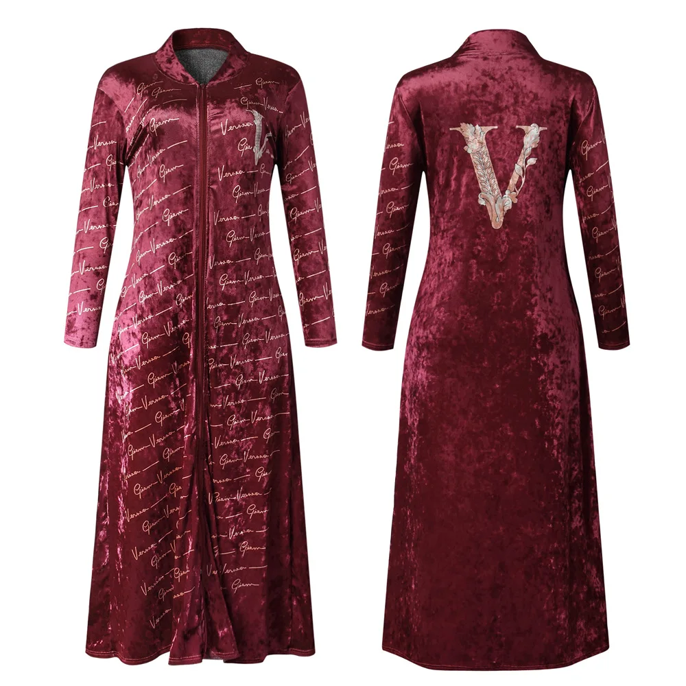 Эластичность бархатное платье макси с стильная африканская Дизайнерская одежда