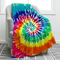 colorful blanket rainbow print throw blanket soft warm lightweight plush throw for adults girls kids gift