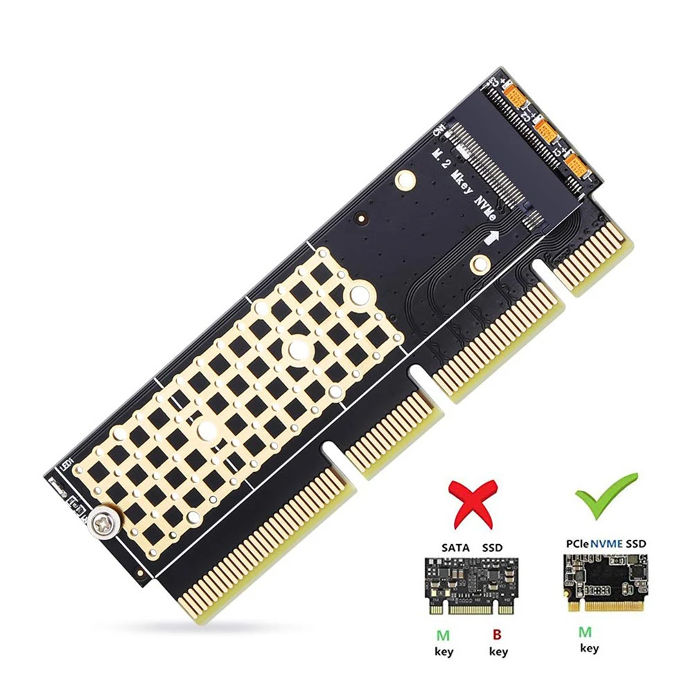 M.2 NVMe SSD NGFF к PCIE 3 0 X16 адаптер с светодиодный M ключ интерфейсная карта Suppor PCI Express X4