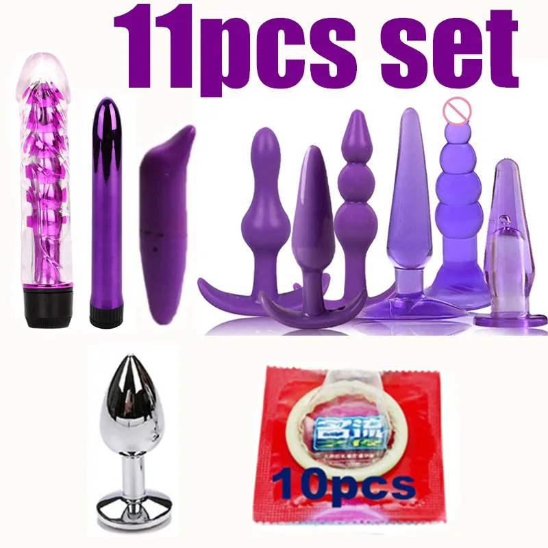 12 шт. силиконовые Анальная пробка для начинающих взрослых Эротические игрушки