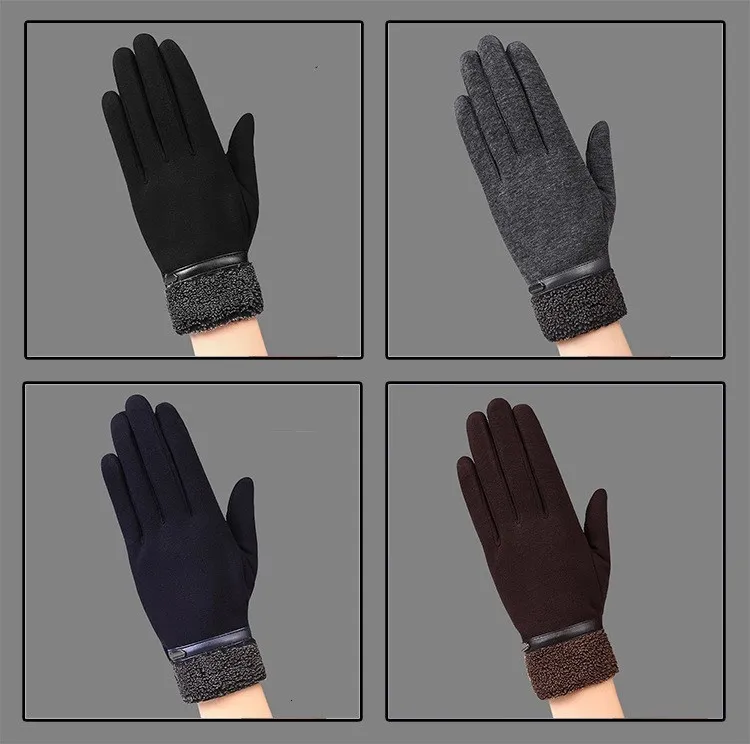 Роскошные кожаные мото Guantes PU лоскутные толстые перчатки мужские зимние перчатки мужские мотоциклетные теплые перчатки противоскользящие