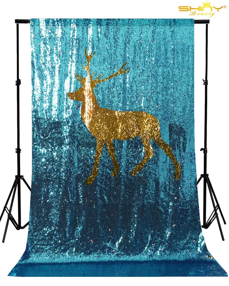 Блесток фон Русалка Реверсивные блесток фоны 2FTx7FT блеск декор для занавесок