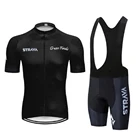 Одежда для велоспорта STRAVA 2021, комплект с коротким рукавом, быстросохнущая Мужская одежда для велоспорта, летние комплекты из Джерси для велоспорта, костюм с шортами для горного велосипеда