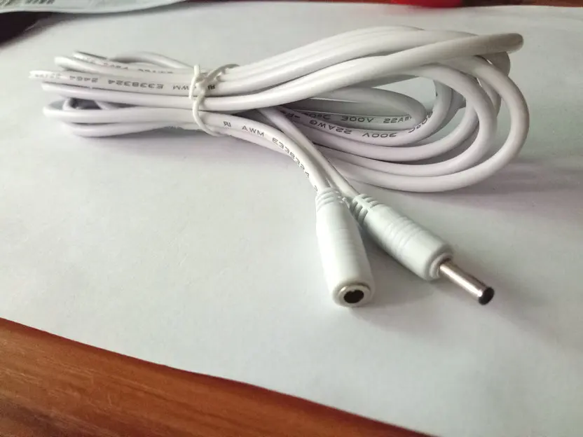 10 шт. 1 3 мм x 5 Удлинительный кабель адаптера питания постоянного тока 22AWG м Whit