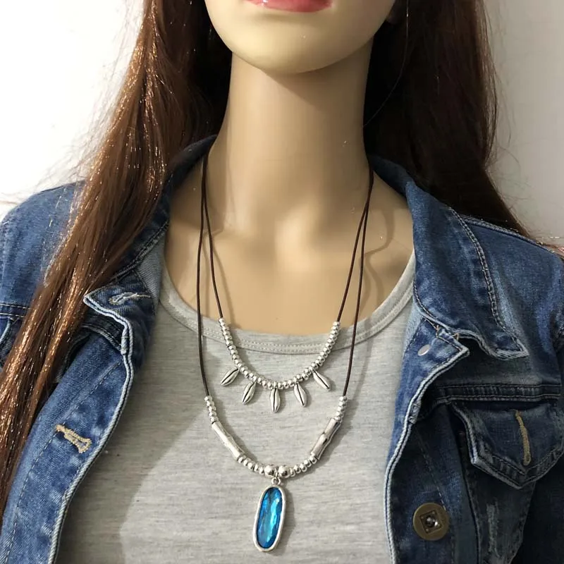 Женское Ожерелье цепочка Anslow ожерелье из кожи ручной работы в зимнем стиле LOW0100AN|