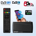 Koqit H.264 H.265 5G Wi-Fi Декодер каналов T2 тюнер DVB-T2 DVB-C HD цифровой DVBT2 HEVC декодер IP ТВ M3U компьютерной приставки к телевизору Meecast ТВ ключ 810Bit