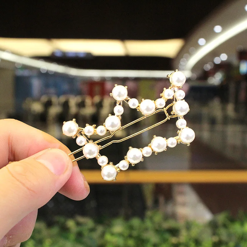 

Imitation Pearl Hair Clips Women Barrette Stick INS Brief Elegant Design Round Hair Pin Accessories Styling Tools