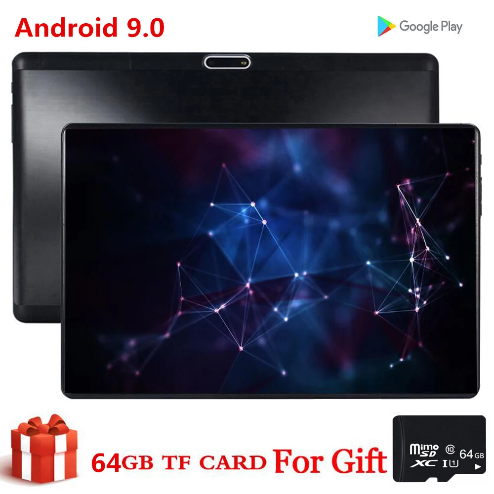 S119 Free Gift 64GB Card 10 Inch Tablet MID PC Global Bluetooth 3G Wifi Phablet Android 9.0 MTK Core  2.5D Tablet CE Band 32GB