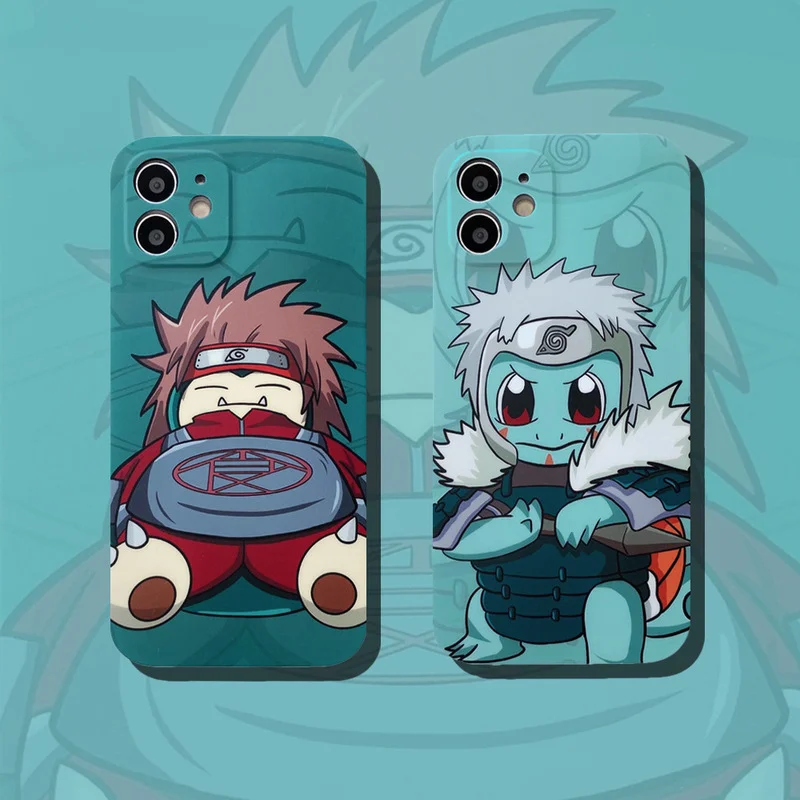 

Creativity Naruto BANDAI Anime Pokemon Phone Case for iPhone 11 12 PRO Max X XR XS 7 8 P Soft Cute Protection Cover Wholesale