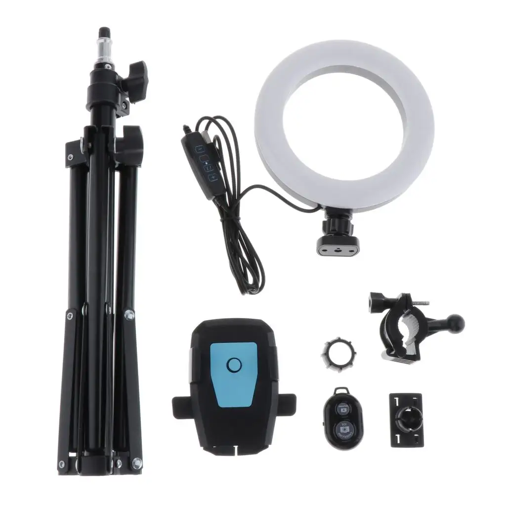 

6" LED Selfie Ring Light with Adjustable Tripod Phone Holder for Makeup