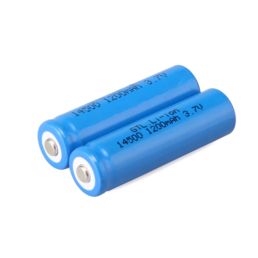 2 шт. 100% Новый оригинальный 14500 3 7 V 1200 mah литиевая аккумуляторная батарея большой