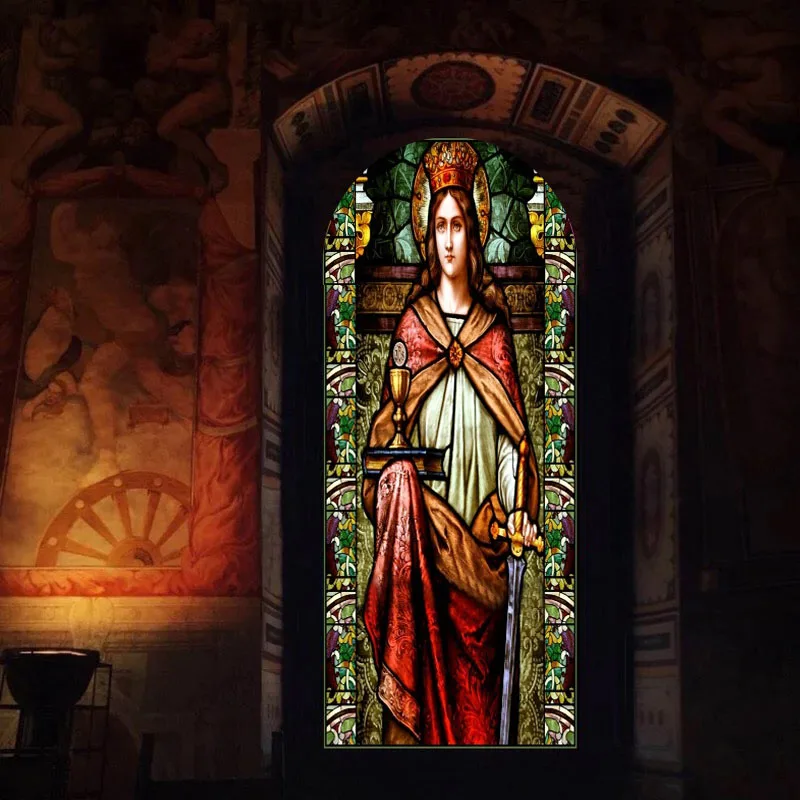 Размер под заказ европейский стиль ретро церковь окрашенные ангелы христианское