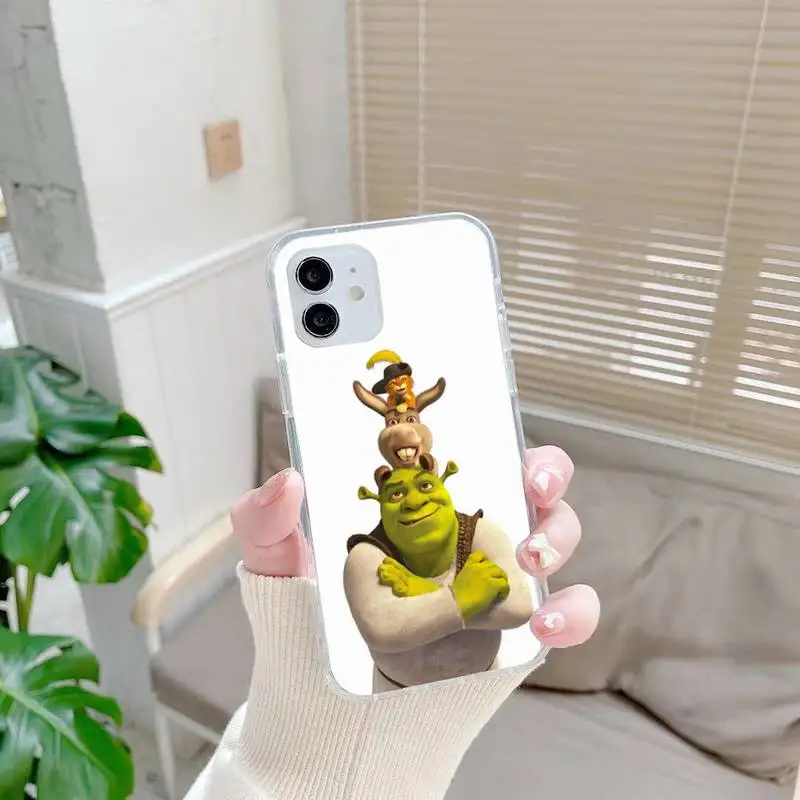 

Cartoon Moive Shrek Coon Phone Case For iphone 7 8 plus x xr xs 11 12 mini pro max transparent nax fundas cover