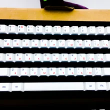 Dyesub print keycaps for mechanical keyboard dye sub PBT keycaps Russian  printing symbol
