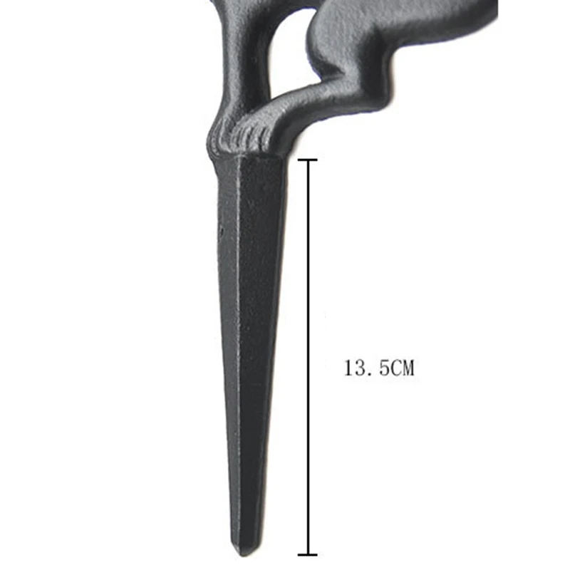 

No Pooping Yard Sign Cast Iron NO Puppy Decorated Inserted European American Grass Garden Decoration