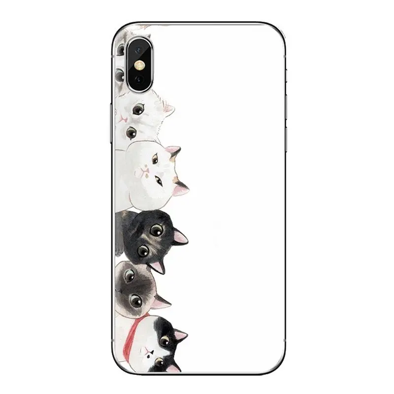Модный фирменный прозрачный чехол из ТПУ для девочек с животными кошками huawei mate