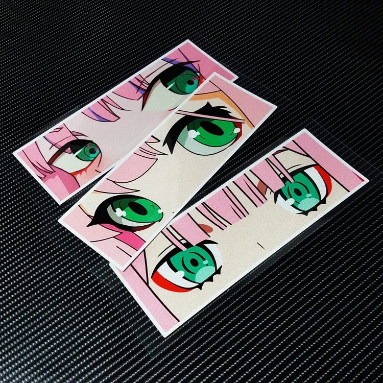 Автомобильный Стайлинг виниловая наклейка мультфильм девушка глаза дорогой