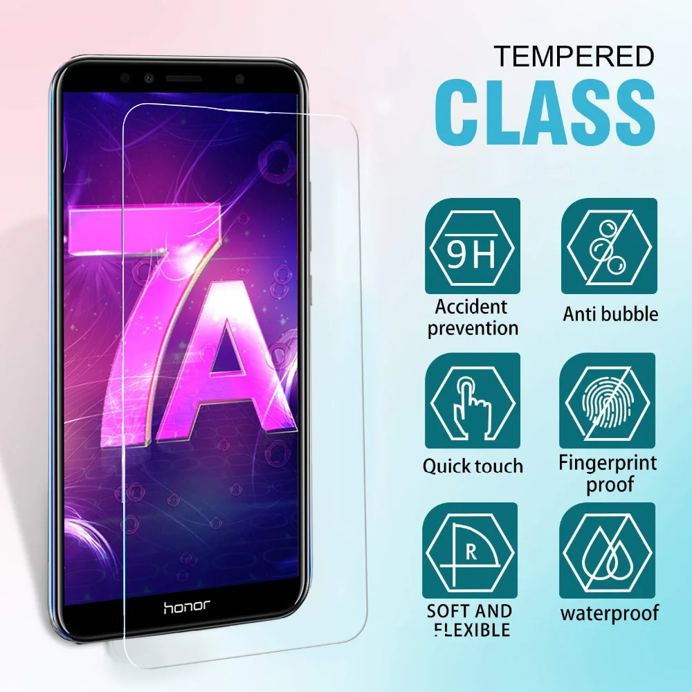 Закаленное стекло для Huawei Honor 7A 7C 7X 7 Защитное Hauwei Pro A X C защита экрана|Защитные