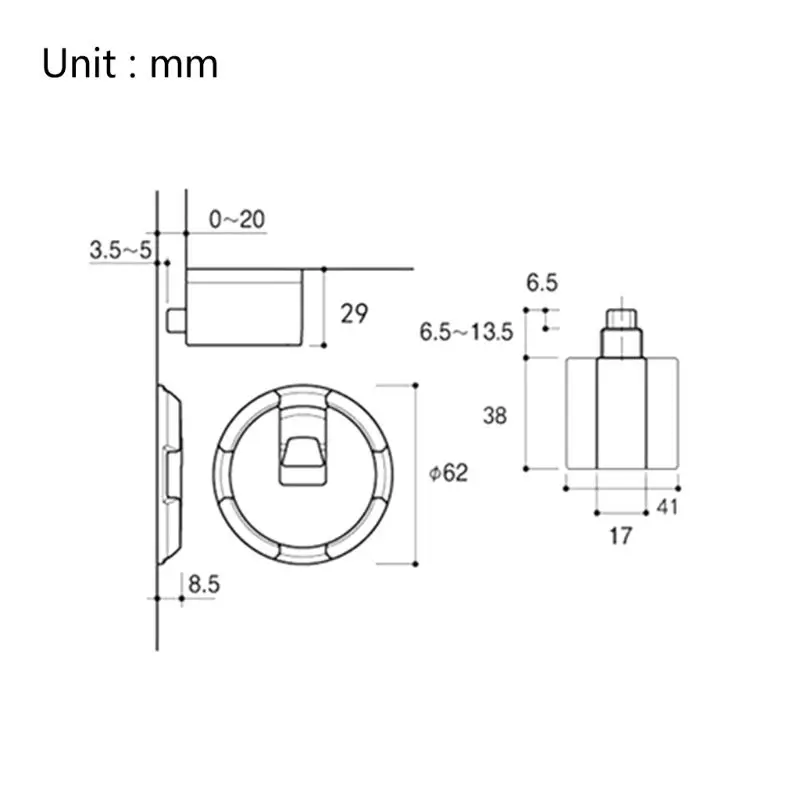 

Heavy Duty Magnetic Door Stopper Adjustable Mechanical Door Stop Holder Non-punch Installation Home Furniture Hardware