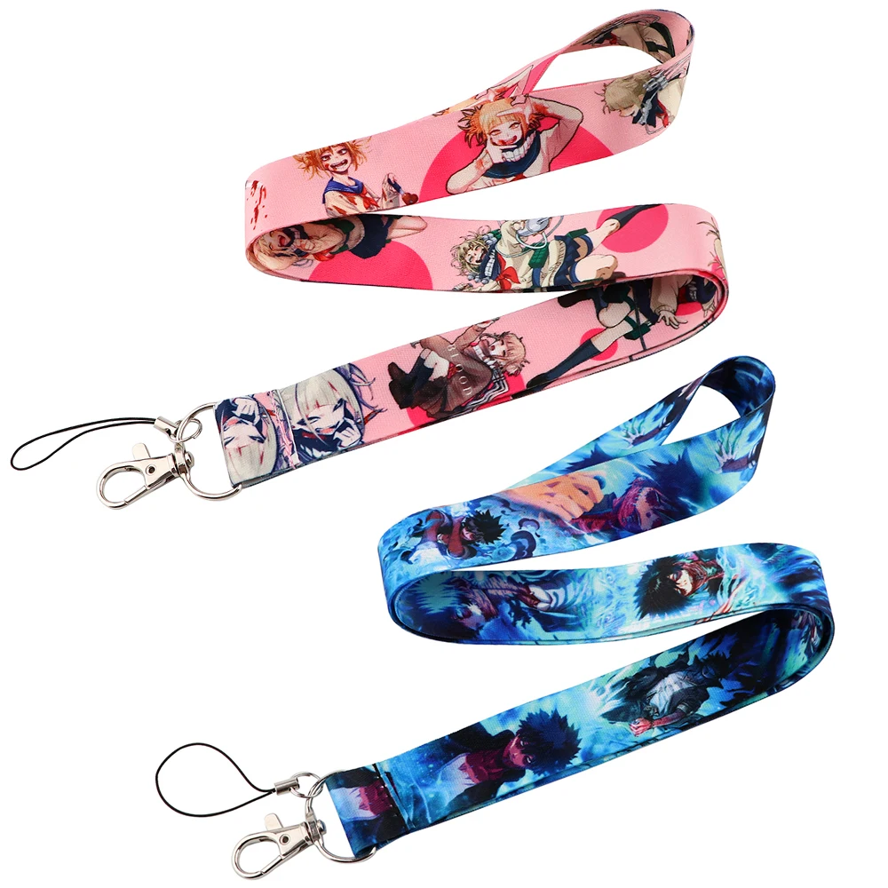 

JF1250 My Hero Academia Japanese Anime Lanyard Keychain Lanyards for Key Badges ID Cell Phone Rope Neck Straps Accessories Gifts
