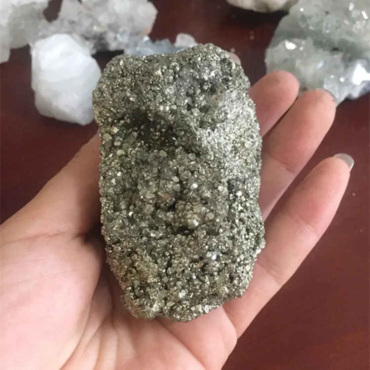 Натуральный камень необработанный Пирит и минералы хрустальное украшение