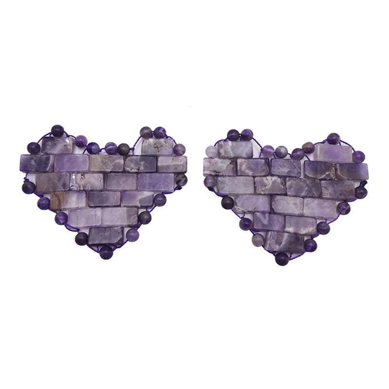 Нефритовая маска для глаз TCMHEALTH в форме сердца аметистовый массажер лица