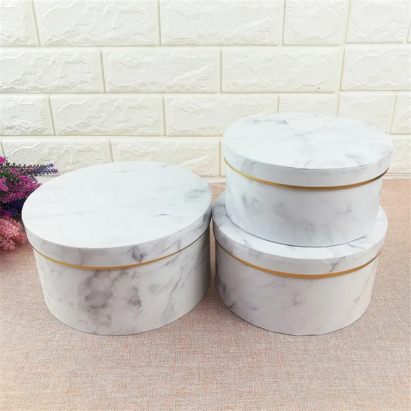 Новый marbling 3 шт/1 лот три размера коробка бронзовые мраморные Цветочные коробки