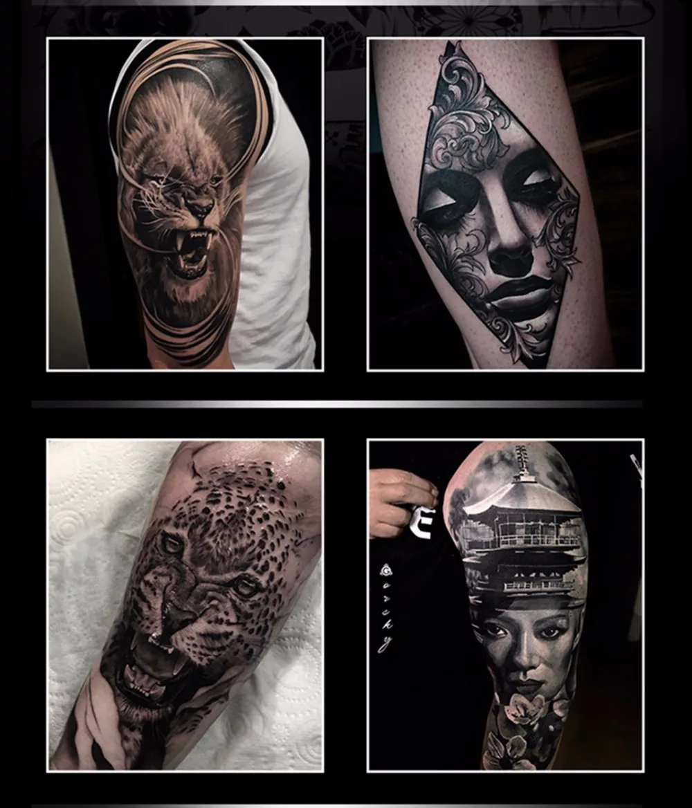 Чернила для татуировок черные 4 унции 100% Аутентичные чернила перманентного