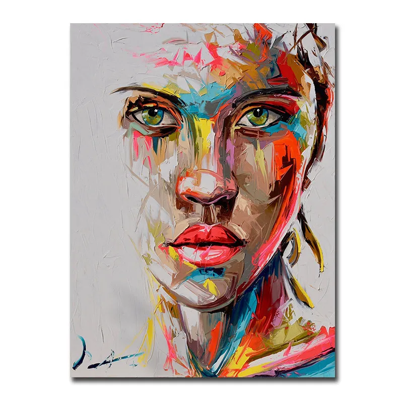 

Abstract Knife Portrait Oil Canvas Painting Modern Posters And Prints Quadros Wall Art Picture Living Room Home Decor Cuadros