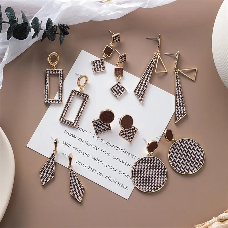 HHSPPF XY милые Хаундстут текстуры серии Модные женские серьги новый прилив осень