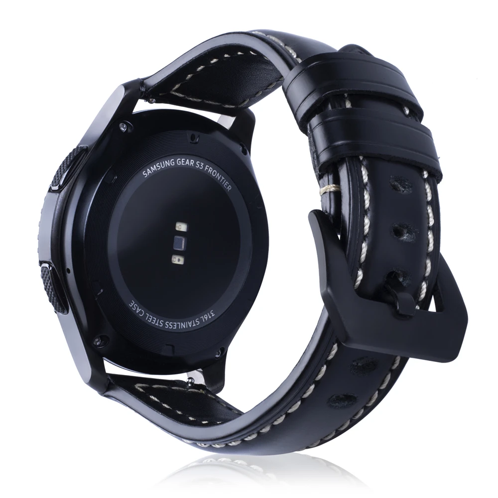 22 мм ремешок для часов Galaxy Watch 46 мм кожаный быстросъемный ремешок браслет для huawei Watch GT Amazfit GTR 47 мм Шестерня S3 ремни