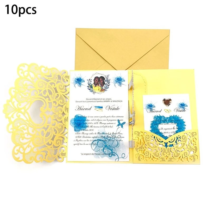 10 шт. 3D всплывающее Свадебное приглашение фотосессия для свадьбы детского