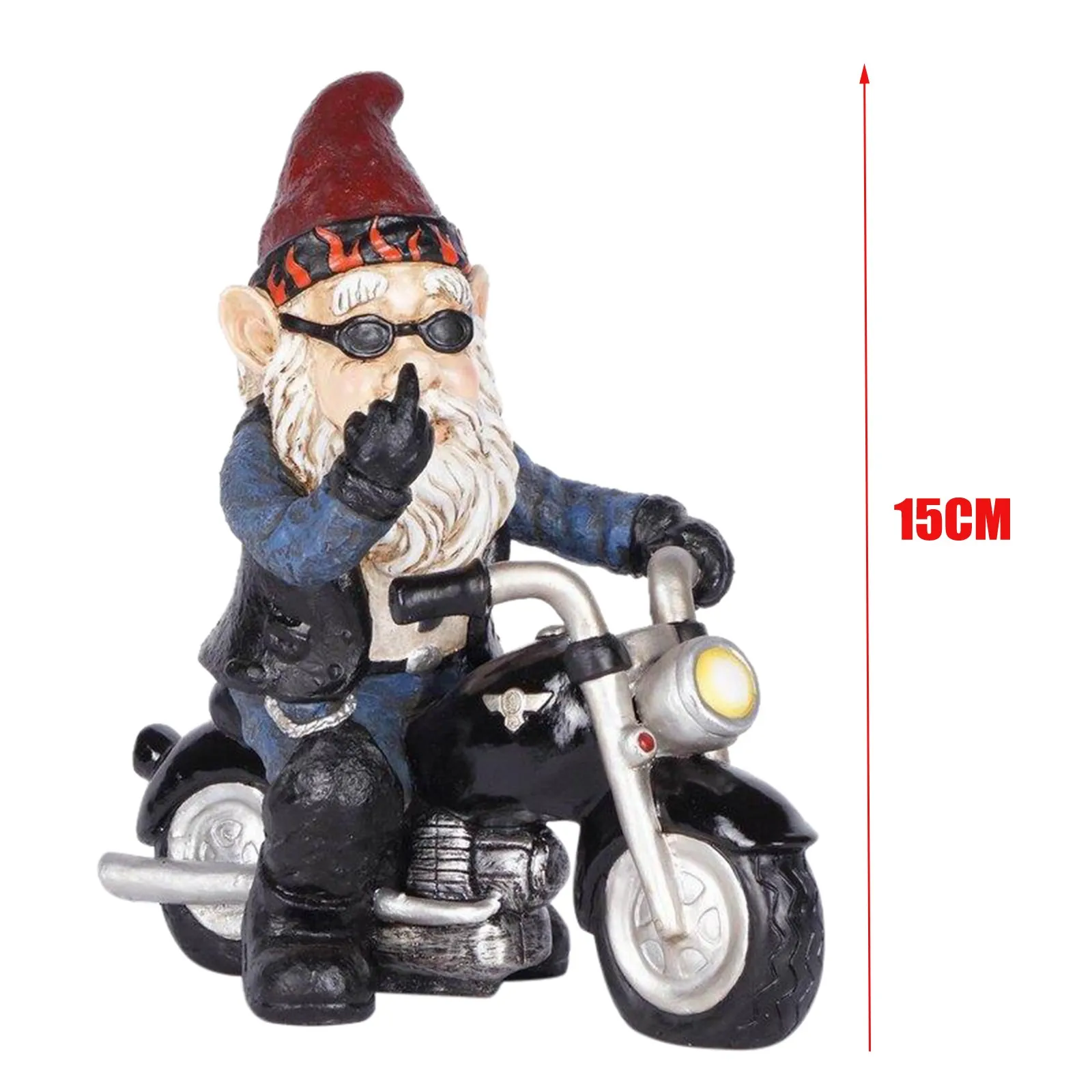 

Decoration Ramadan 2021 Ride A Motorcycle 3d Dwarf Resin Doll Gnome Garden Figurines Courtyard Landscape Decor Garden Statue
