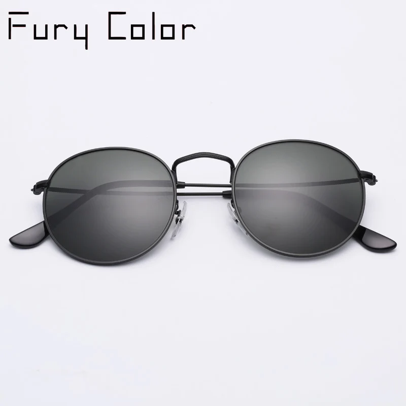 Стеклянные линзы роскошные маленькие круглые ретро-очки для мужчин и женщин