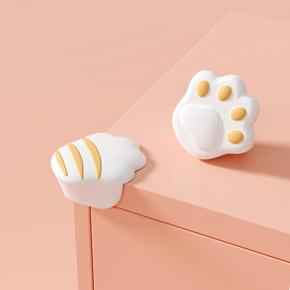 

Cute Cat Safety Protector Paw Baby Silicone Safety Protector Table Corner Protection Children Anticollision Edge Corners Guards