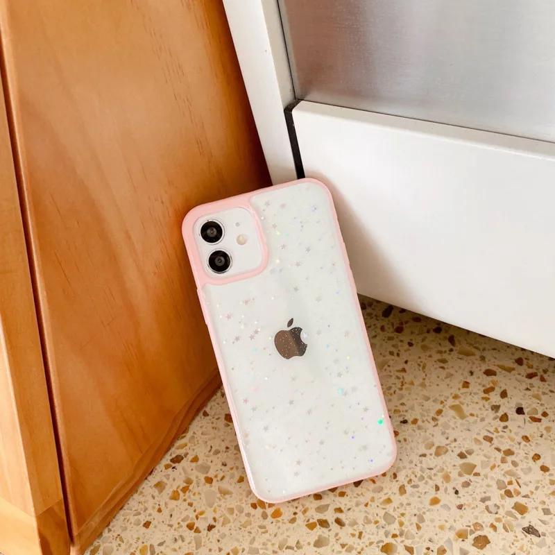 

Twinkle Candy Transparent Phone Case For iPhone 11 12 mini Pro Max XS X XR 7 8 plus SE 2020 Soft Shockproof Cases Cover