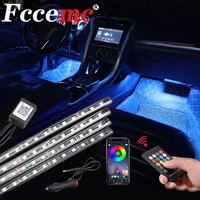 rgb led car interior ambient lights with usb remote app music control multiple modes dynamic atmosphere lighting decorative lamp