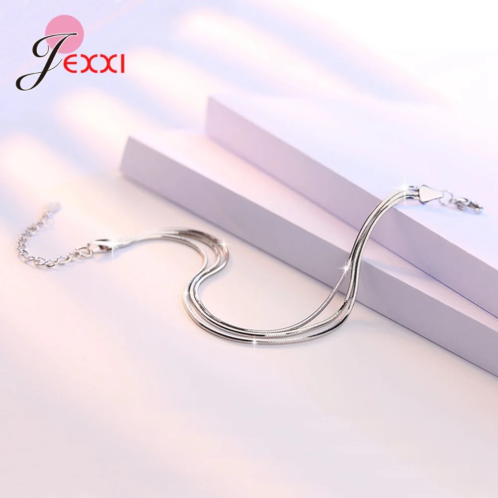 Женский Длинный браслет из серебра 925 пробы с регулируемым размером - купить по