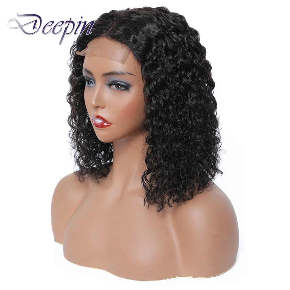 Длинные волосы короткий парик 4x4 на сетке волнистые человеческие Боб парики