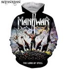 Manowar забавная Новая мода с длинным рукавом 3D печать молниятолстовкикофтыКурткиМужчиныЖенщины дропшиппинг
