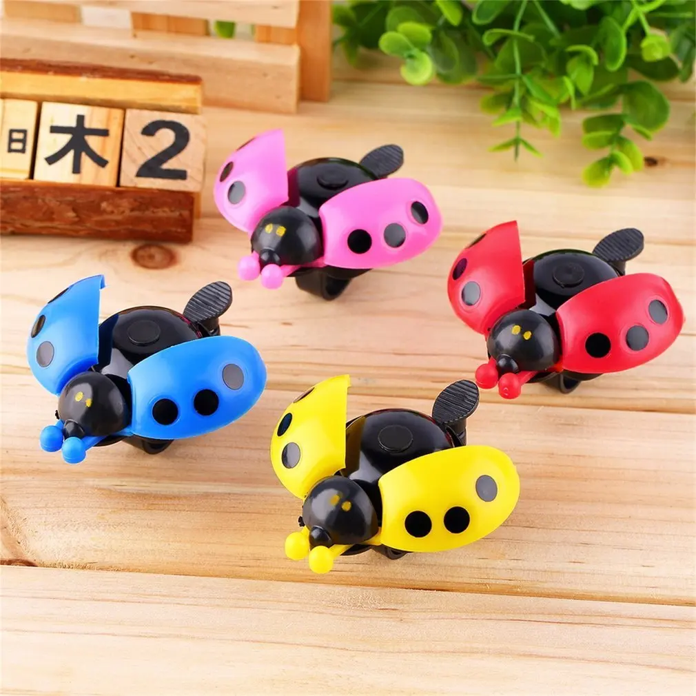 

Colorful Plastic Clear Melodious Bell Sound Lovely Kid Beetle Ladybug Ring Bell For Cycling Bicycle Bike Ride Horn Alarm